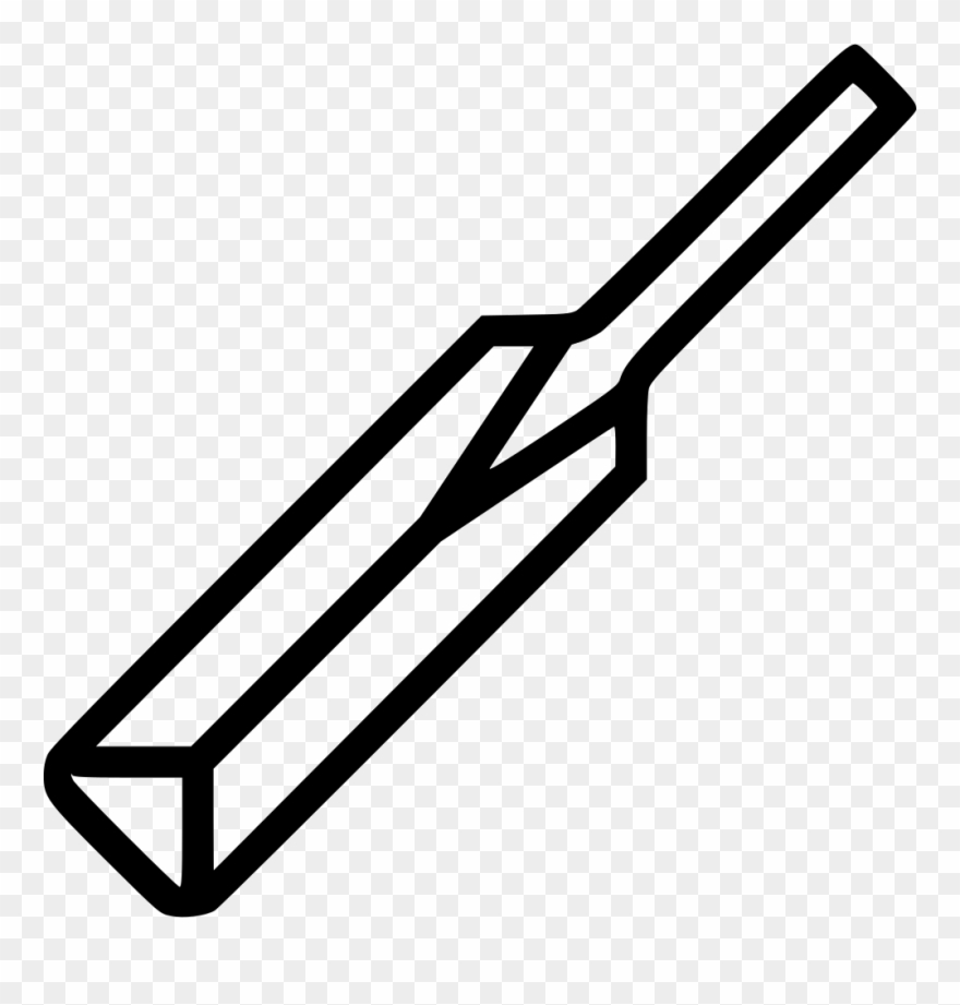Cricket Bat Sports Comments - Cricket Bat Clipart Black And White - Png Download