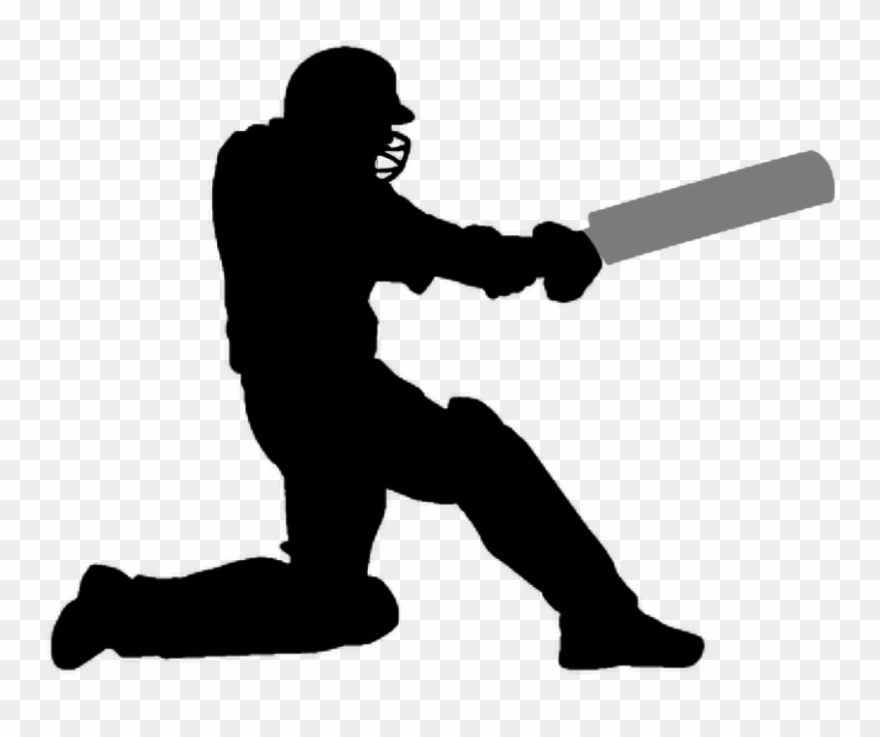 Cricket Clipart Transparent - Cricket Player Silhouette Png