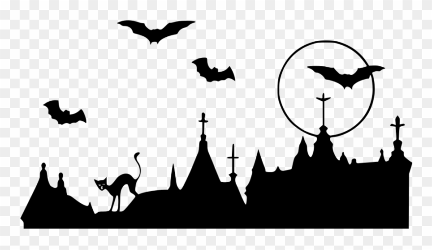 Halloween Clipart Halloween Bat Silhouette - Halloween Bat Png Transparent Png