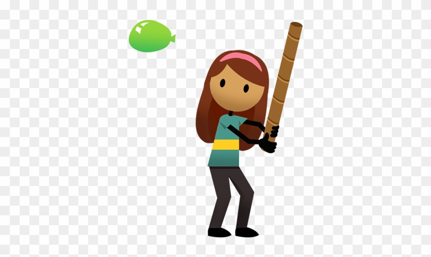 Balloon Batting - Cartoon Clipart