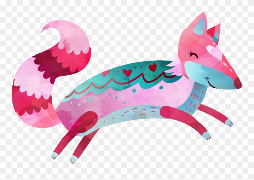 Lemon Tree Leaping Fox - Love Fox Beach Towel Clipart