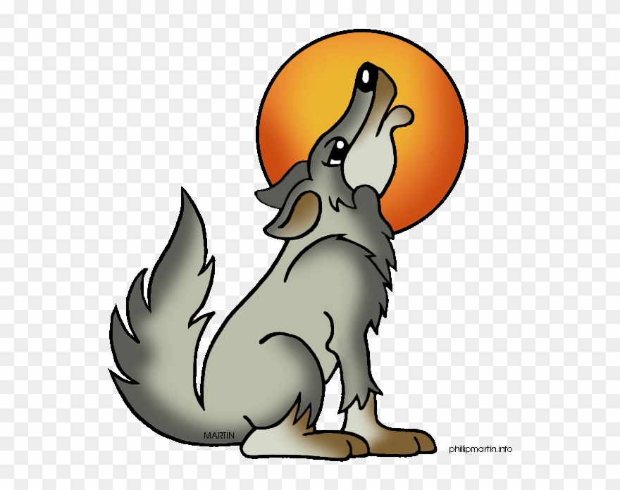 Wolf Howling At The Moon Clipart - Coyote Country 99.1 Fm - Png Download