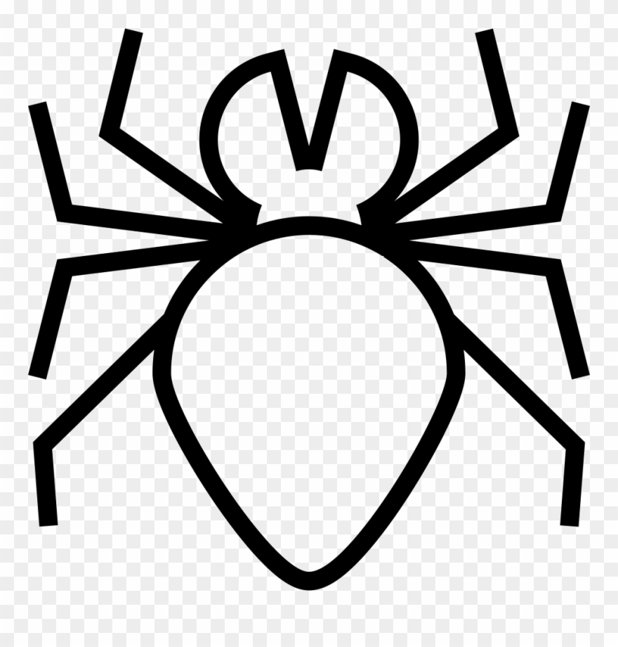 Halloween Spider Outline Comments - Spider Outline Clipart