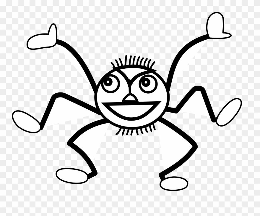 Spider Outline Clipart - Little Miss Muffet Cartoon - Png Download