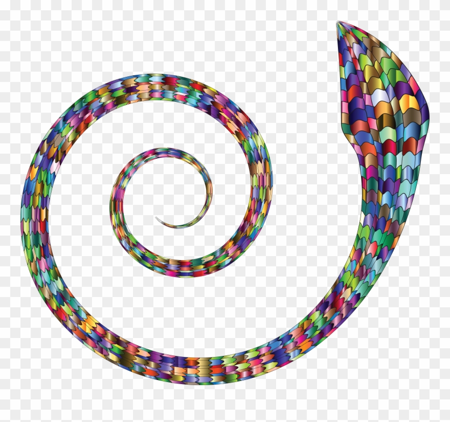 Free Clipart Of A Colorful Coiled Spiral Snake - Portable Network Graphics - Png Download