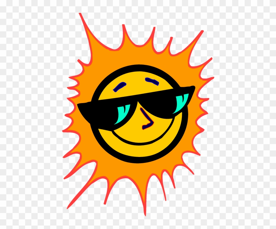 Sunburn Clipart Free Clipart Images - Sun With Glasses - Png Download