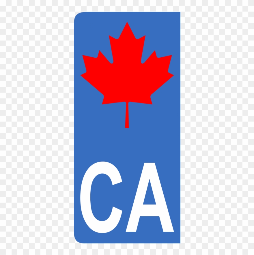 Autocollants Gauche Symbole Du Canada Pour Plaque Immatriculation - Maple Leaf Clipart