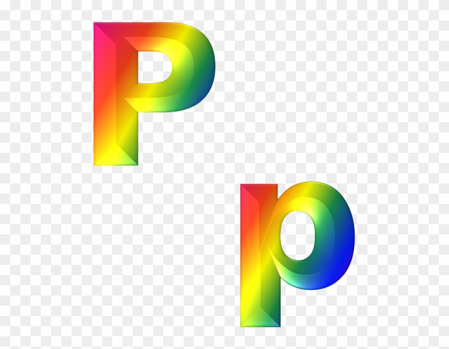 Abc Text Cliparts 2, Buy Clip Art - Rainbow Letter P - Png Download