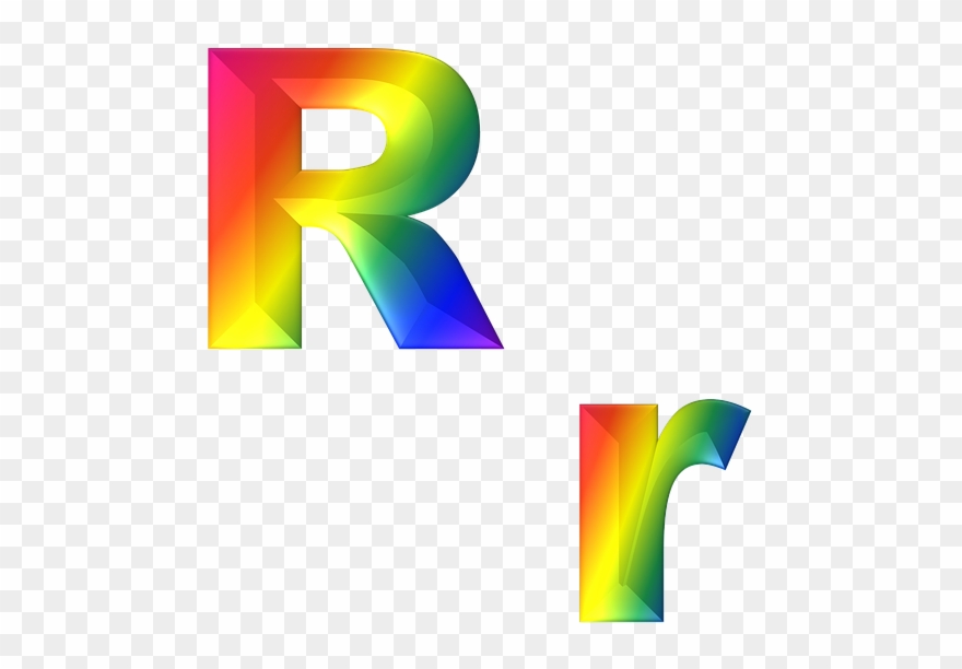 Abc Text Cliparts 4, Buy Clip Art - Letter R Rainbow Png Transparent Png