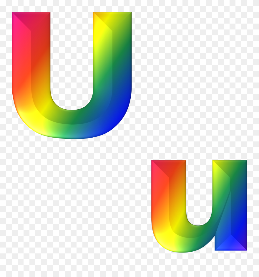 Abc Blocks Clipart 24, Buy Clip Art - Letter U Rainbow - Png Download