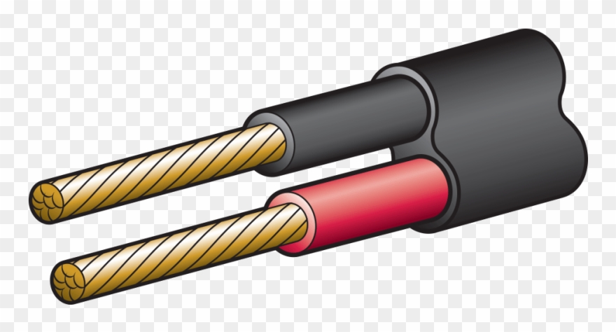 15a 4mm Twin Core Sheathed Cable Red/black (black Sheath) - Red & Black Twin Sheath Cable 4mm (100m Roll) Clipart