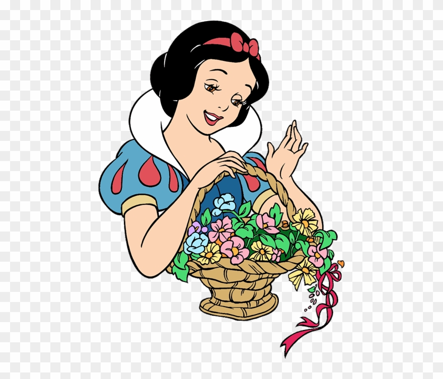Disney Springtime Clip Art 3 Disney Clip Art Galore - Disney Snow White And Flowers - Png Download