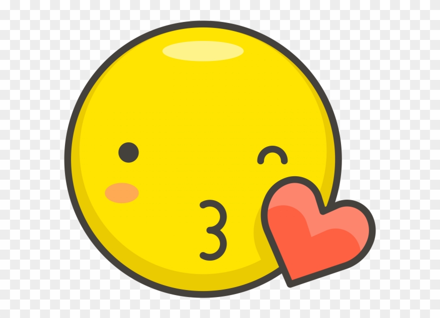 Face Blowing A Kiss Emoji - Kiss Icon Clipart