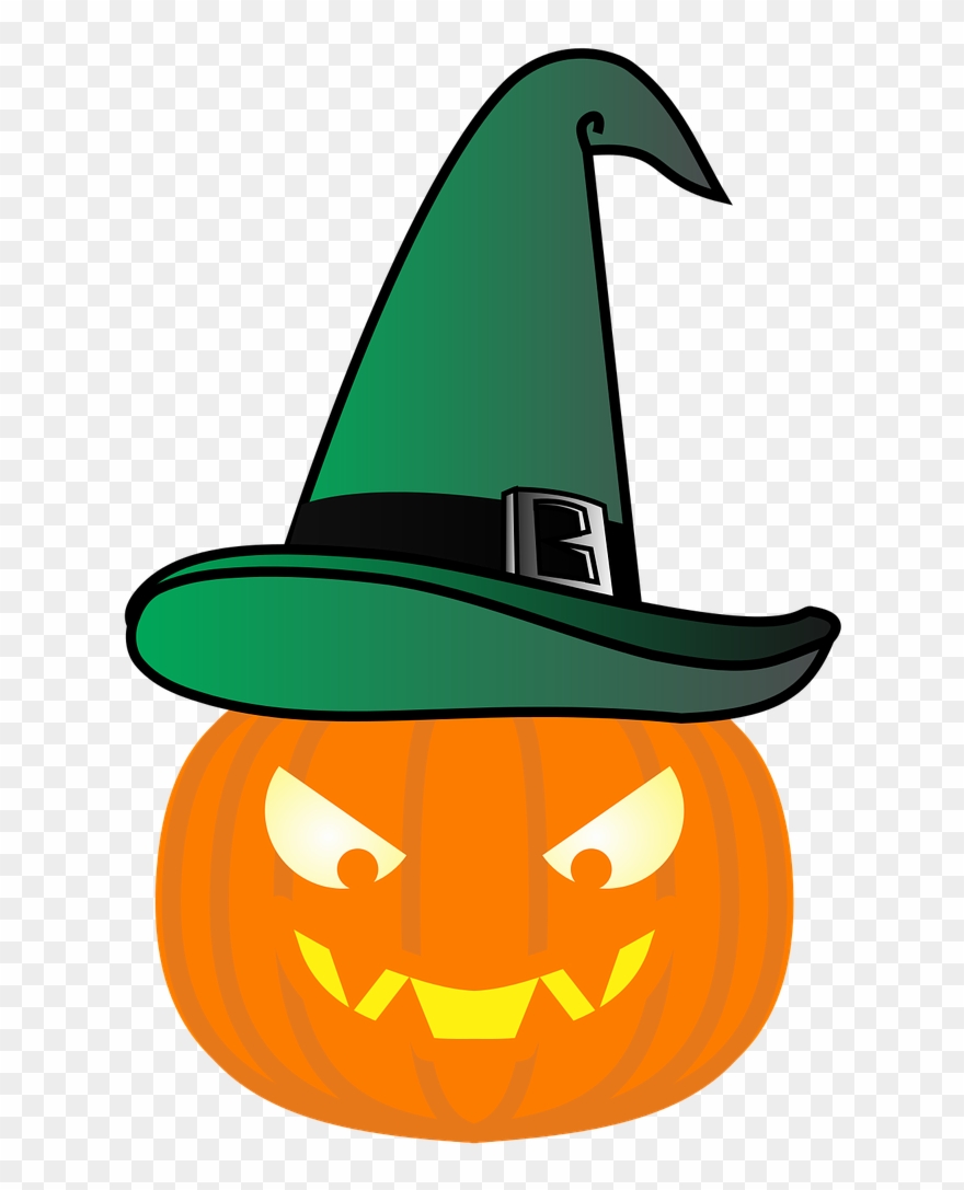 Free Download Pumpkin Clipart Jack O' Lantern Pumpkin - Abobora Com Chapeu Halloween Png Transparent Png