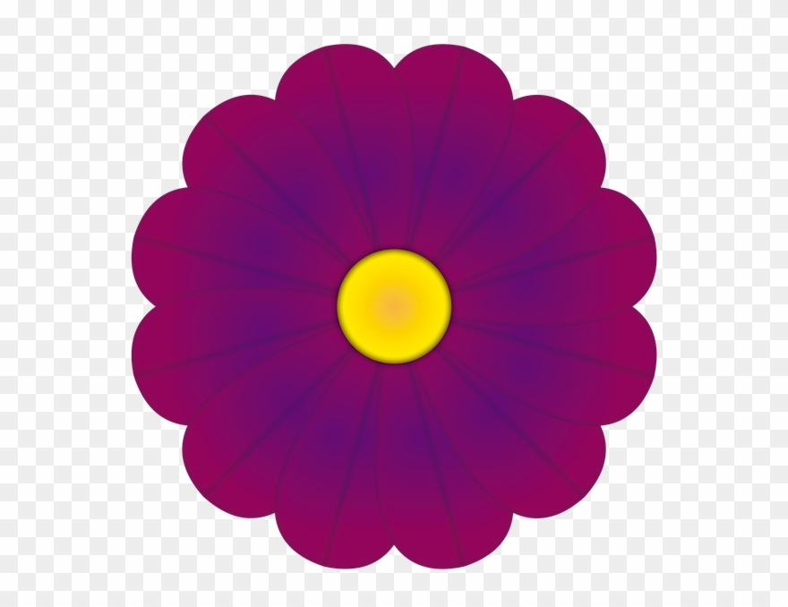 Purple Flower Clipart 6, Buy Clip Art - Portable Network Graphics - Png Download
