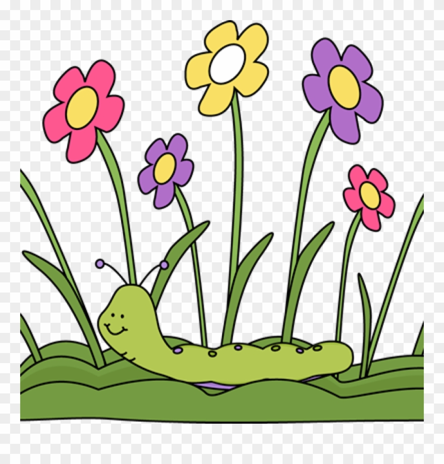 Spring Clipart Images Cute Spring Clipart Clipart Free - Butterfly And Flower Clipart - Png Download