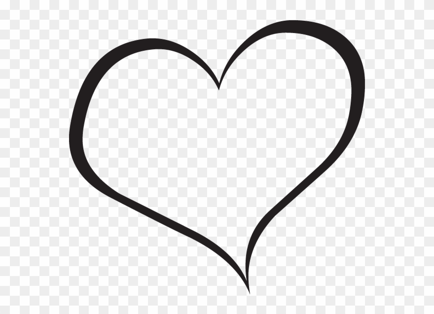 Black Heart Clipart 6 Wikiclipart Heart Clipart Clear - Love Heart Black And White - Png Download