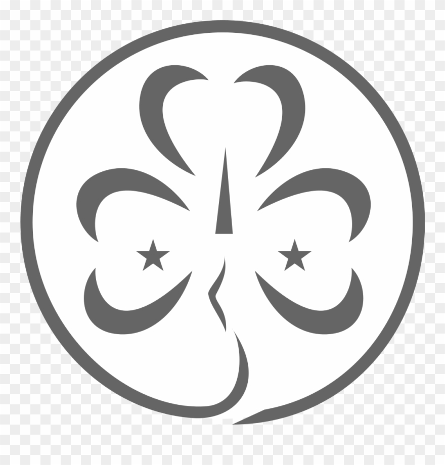 Wikiproject Scouting Trefoil Greyscale - Symbol Clipart
