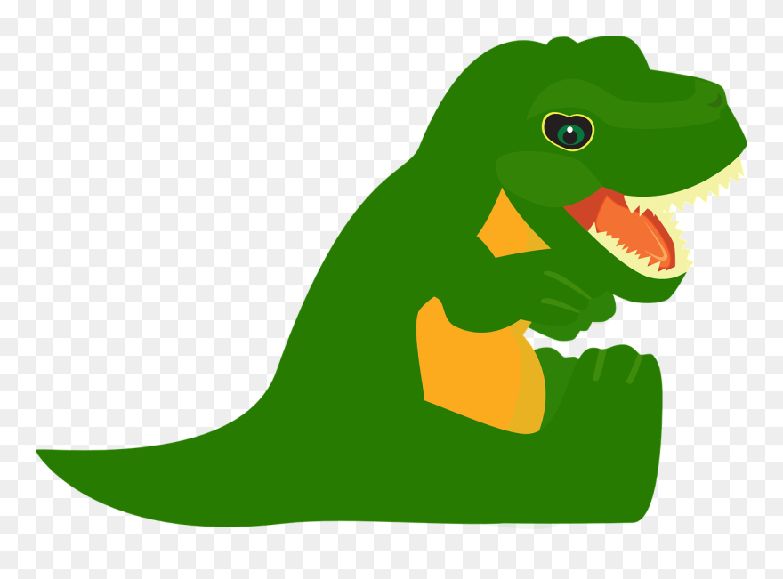 Dinosaur Clipart Cartoon - Baby T-rex Beach Towel - Png Download