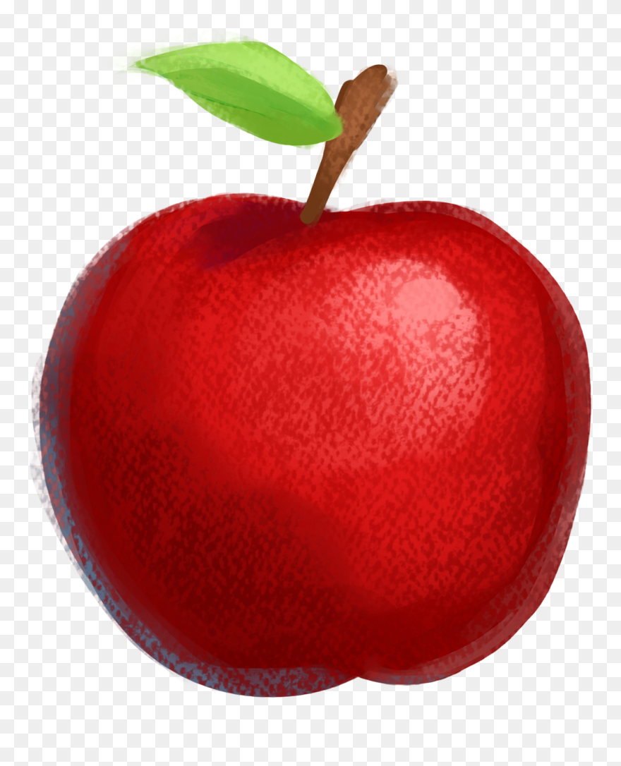 Apple Fruit Png 10, Buy Clip Art - Apple Drawing With Colour Transparent Png