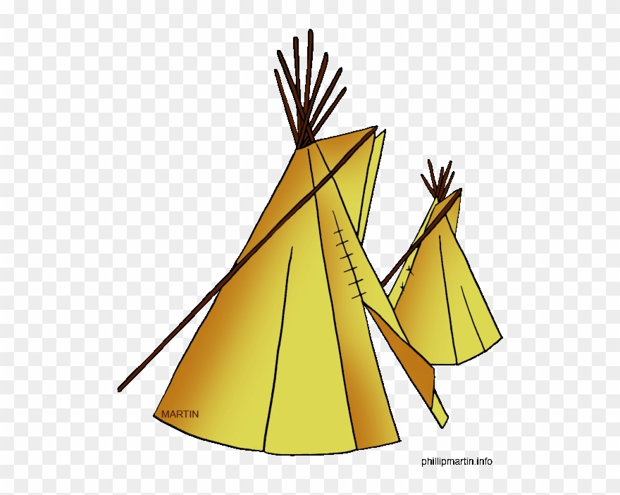 Free Native American Clip Art By Phillip Martin, Far - Native American Teepee Gif - Png Download