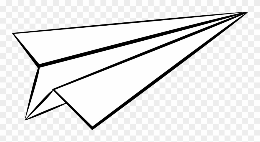 Paper Airplane Clipart - Paper Airplane Line Drawing - Png Download