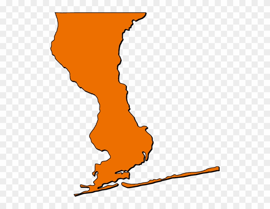 A Collection Of Simplified Outline Maps Of Escambia - Escambia County, Florida Clipart