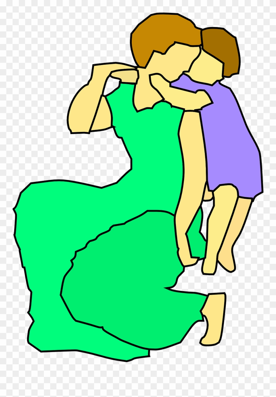 Cartoon People Hugging 29, Buy Clip Art - Mom Clipart - Png Download