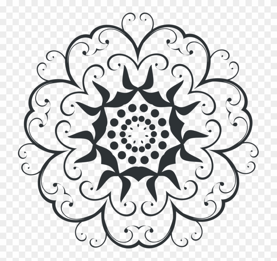 Silhouette Floral Design Decorative Arts - Flourish Design Png Clipart