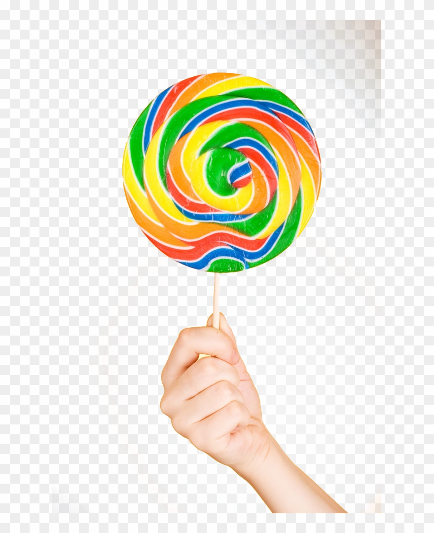 Drawing Candy Rainbow Lollipop - Lollipop Photography Clipart