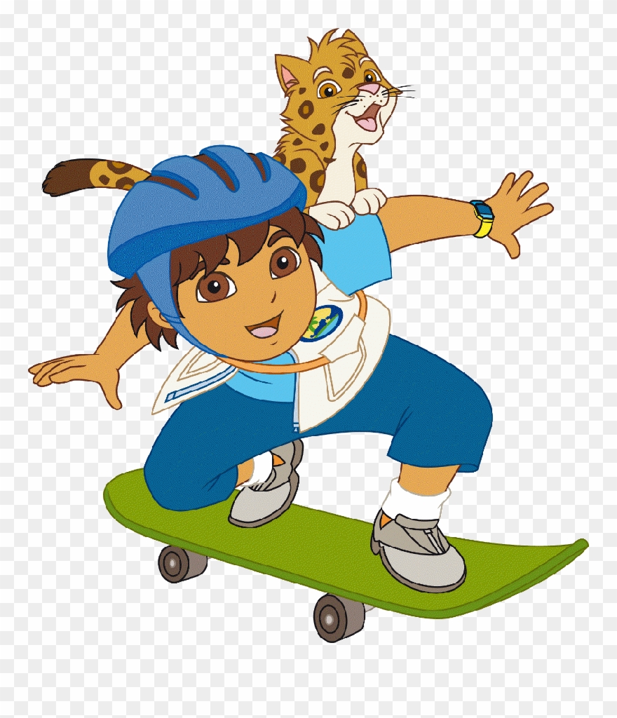 Go Diego Go Skateboard Clipart
