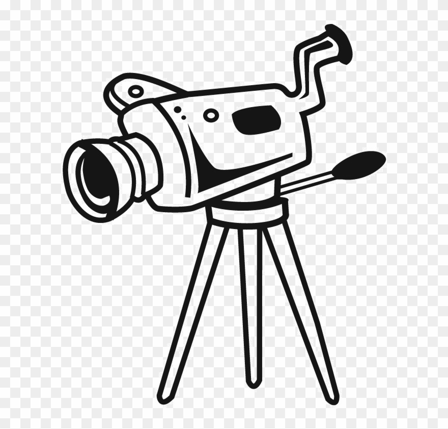 Photo Camera Clipart Jpeg - Camera With Stand Drawing - Png Download
