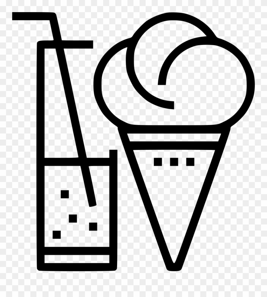 Ice Cream And Cola Comments - Icon Clipart