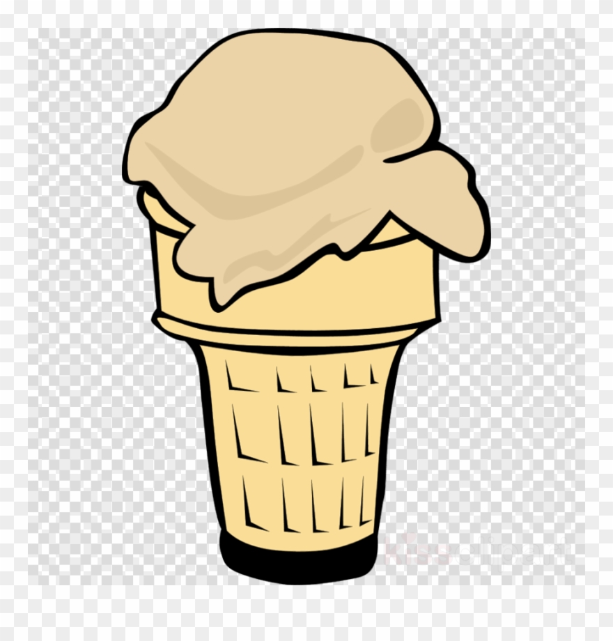 Ice Cream Cone Clip Art 1 Scoop Clipart Ice Cream Cones - Cartoon Ice Cream Scoop - Png Download