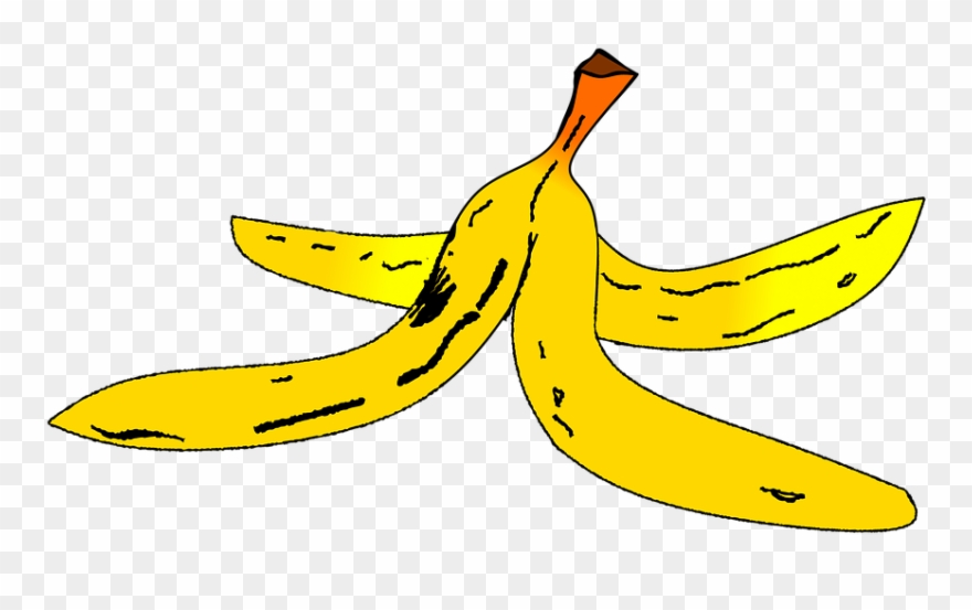 Banana Peel Cliparts 1, Buy Clip Art - Banana Drawing Peel Small - Png Download