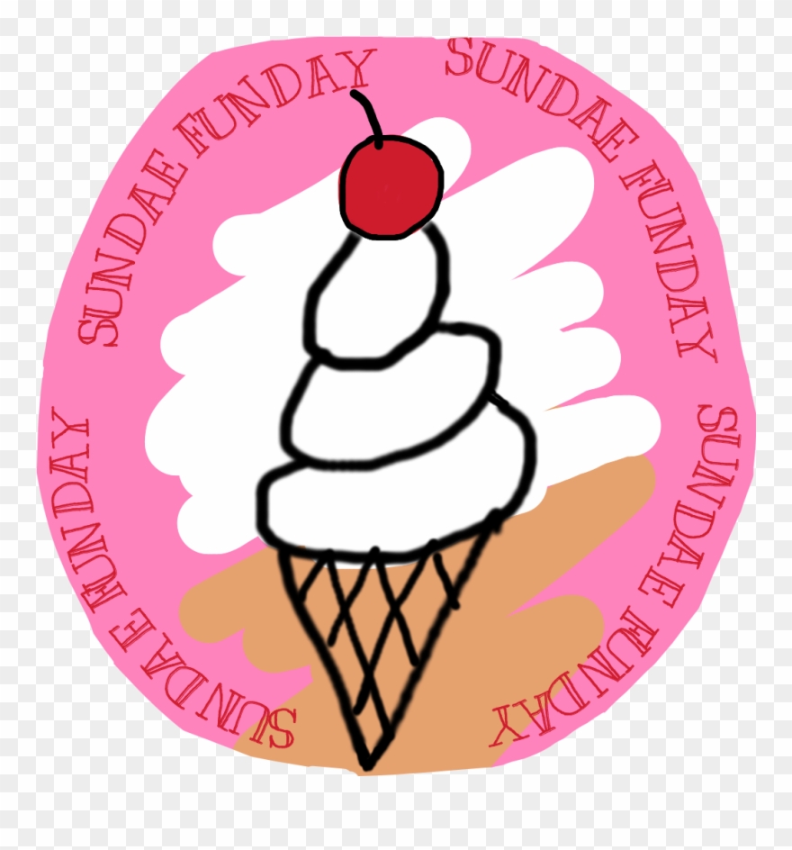 Sundayfunday Sundae Cherryontop Icecream Icecreamcone - Ice Cream Cone Clipart