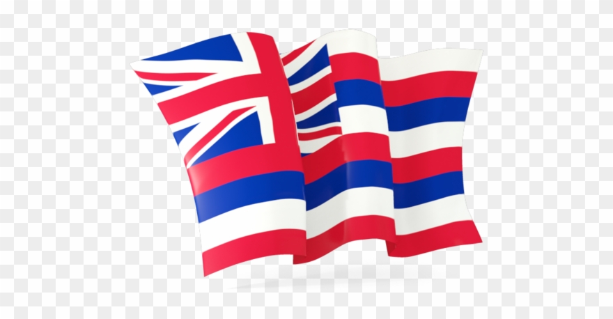 Hawaiian Flag Waving - Waving Hawaiian Flag Clipart