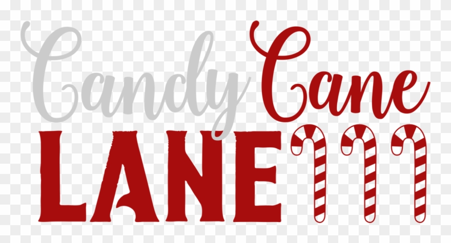 Candy Cane Lane Signs Clipart