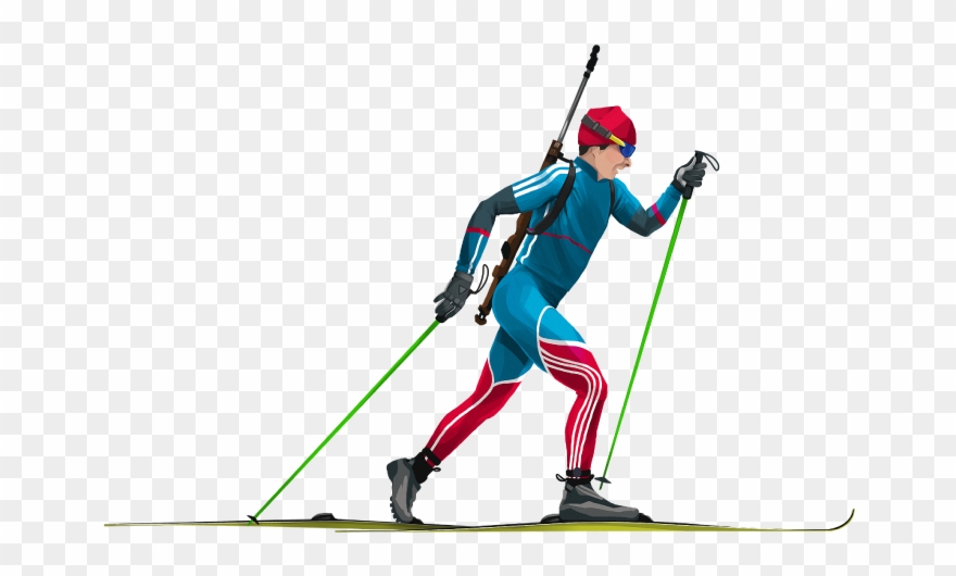 Cross Country Skiing Illustration Clipart