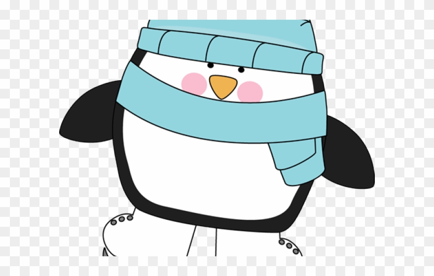 Ice Skates Clipart - Ice Skating Penguin Clip Art - Png Download