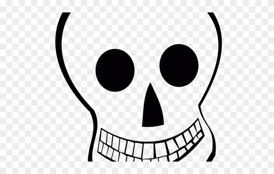 Cartoon Skull Cliparts - Skeleton Head Clip Art - Png Download