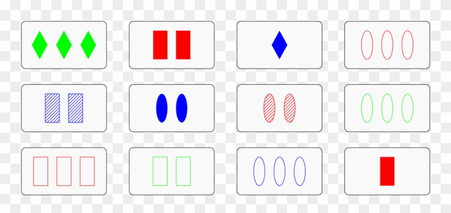 Mögliche Auslage Von Set-karten Während Eines Kartenspiels - Set Karten Clipart