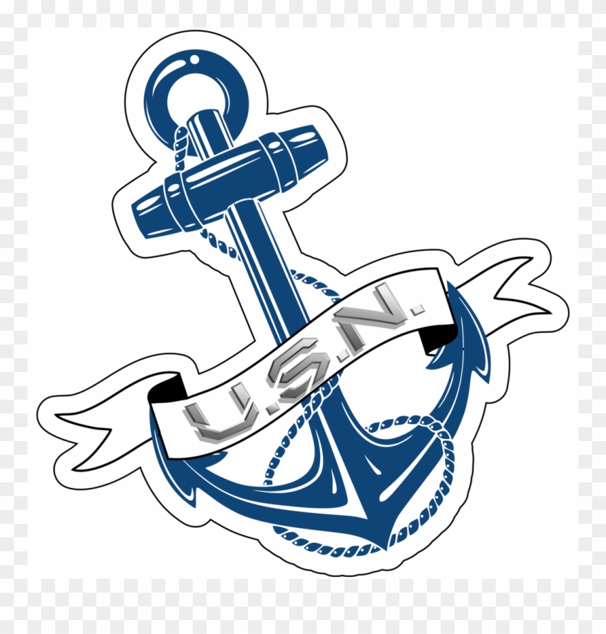 United States Navy Usn Anchor Inch Sticker Tactical - Profondità. Viaggio All'interno Di Un Pozzo Clipart