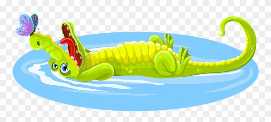 Hungry Caterpillar Clipart 25, Buy Clip Art - De Krokodil Ligt In Het Water - Png Download
