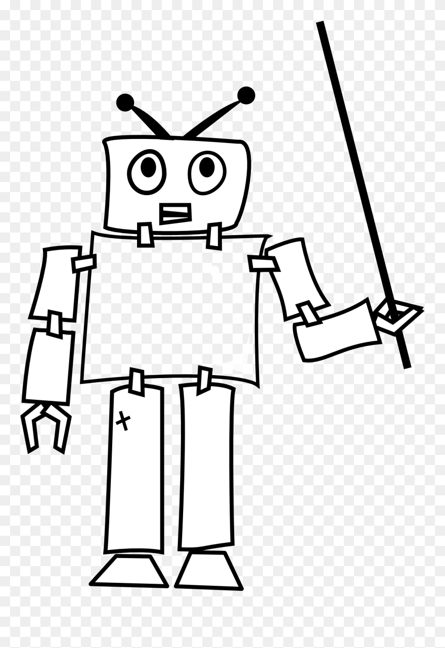 Robot Android Thought Thinking Png Image - Robot Cartoon Clipart