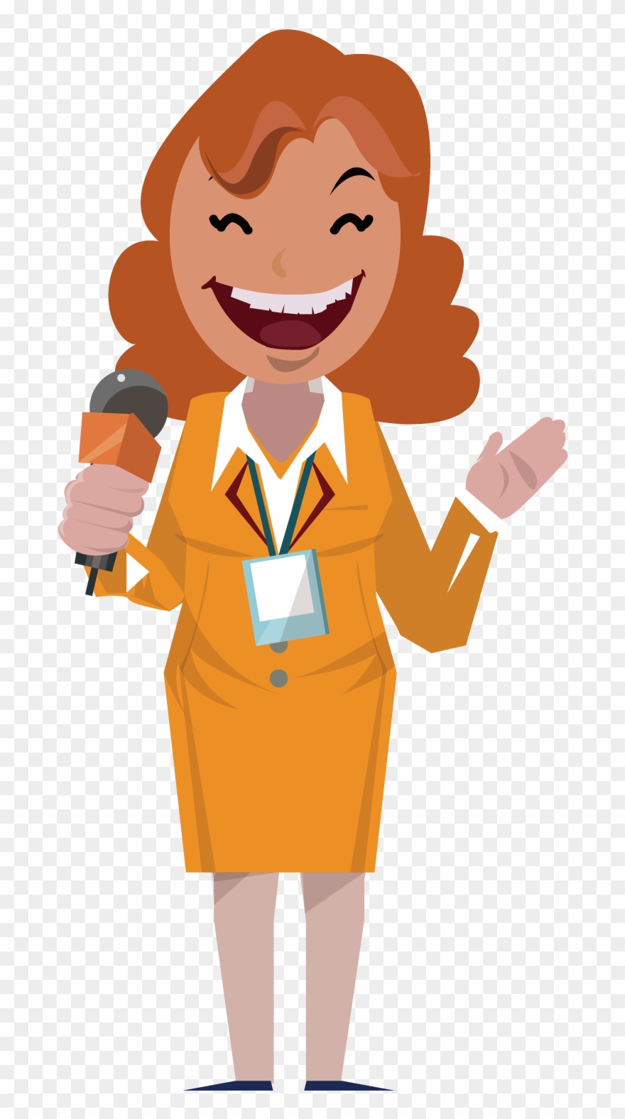 News Reporter Cartoon Png Clipart