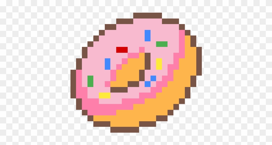 Donut - Pixel Art - Cute Pixel Art Easy Clipart