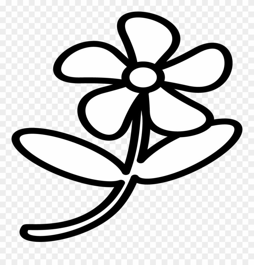 Im 225 Genes De Im 195 Genes De Flores Para Colorear - Clipart Flower Outline - Png Download