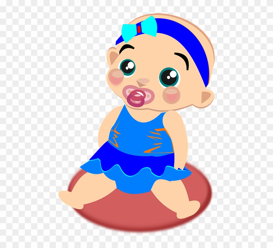 Baby Pacifier Cliparts 15, Buy Clip Art - Gambar Bayi Perempuan Animasi - Png Download