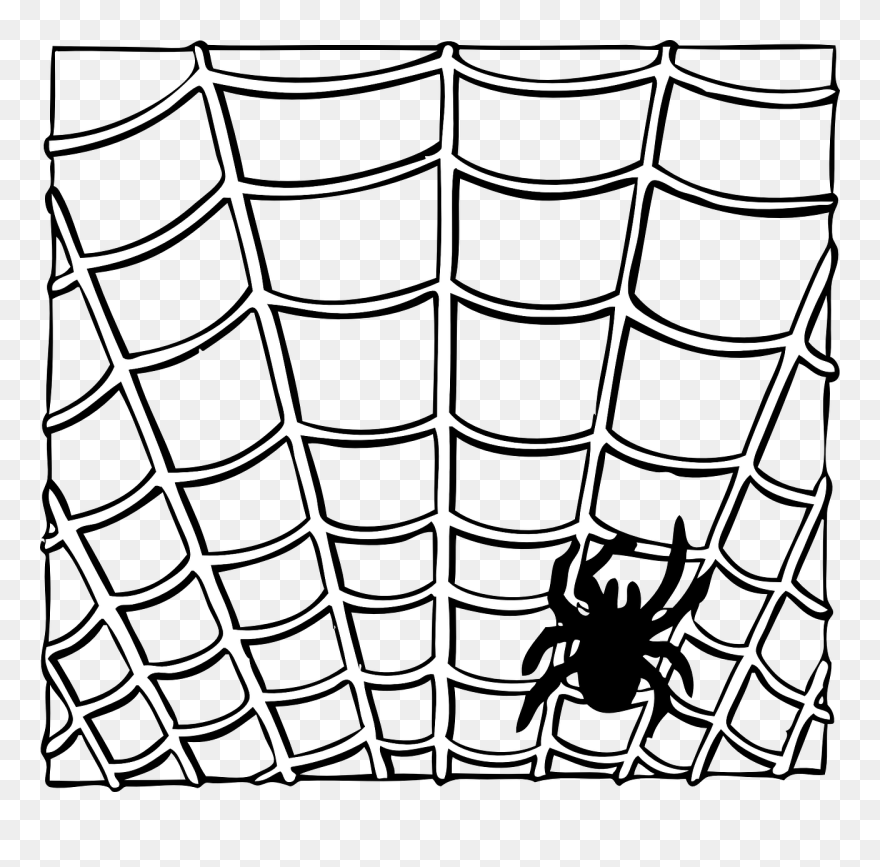 Download Free Printable Clipart And Coloring Pages - Spider Web Clip Art - Png Download